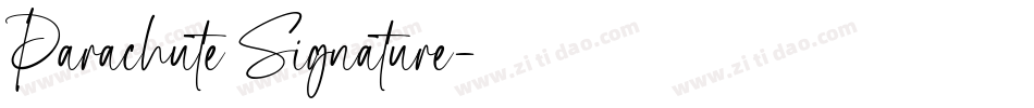 Parachute Signature字体转换